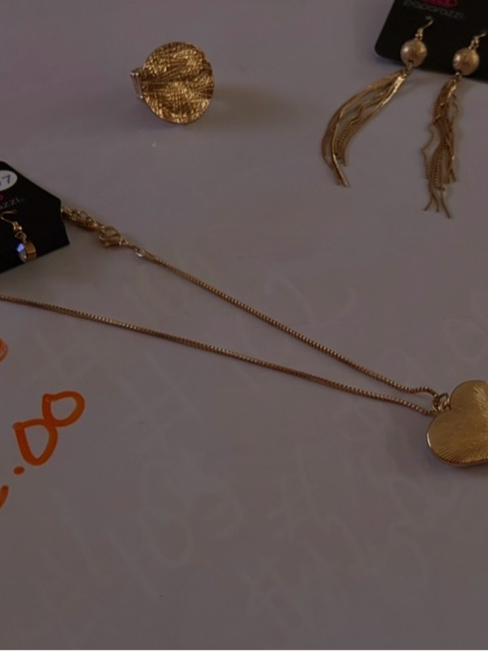 paparazzi Gold Heart Pendant Necklace